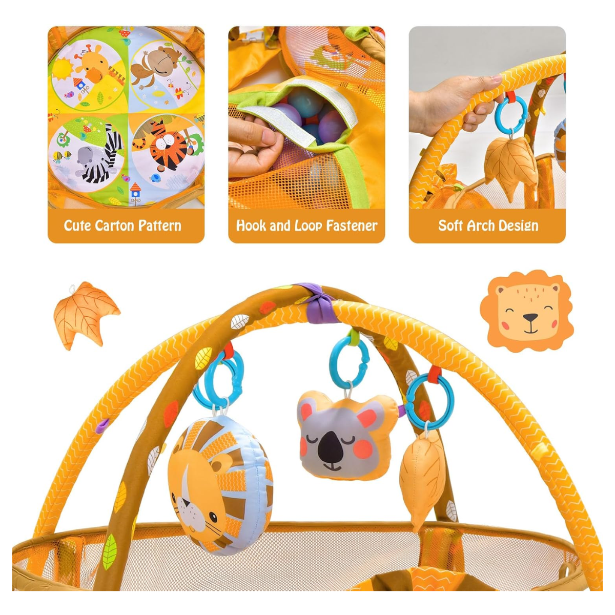 Gimnasio corral para bebé 4 en 1